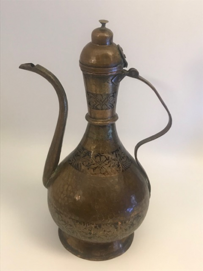 1960 ÜZERİ KALEM İŞLİ BAKIR İBRİK ERZİNCAN İŞİ