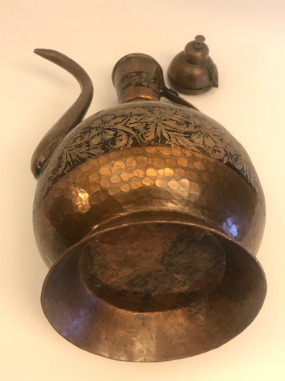 1960 ÜZERİ KALEM İŞLİ BAKIR İBRİK ERZİNCAN İŞİ