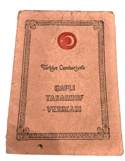 1967 TARİHLİ TURKİYE CUMHURİYETİ CAPLI TASARRUF VESİKASI