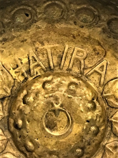 AY YILDIZ LALE MÖTİFLİ PİRİNC EL DÖGME HAMAM TASI