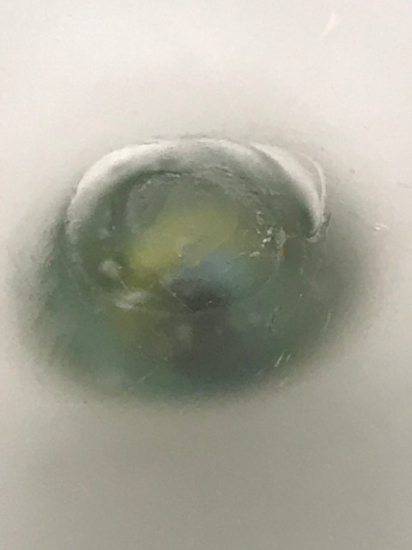 BUZLU SARI YEŞİL TONLARDA MURANO EL İŞCİLİKLİ KOPARMA BURGU VAZO