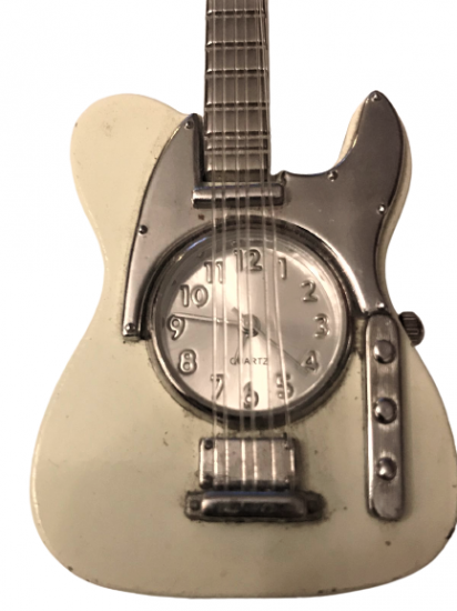 ELEKTRO GİTAR FORMUNDA QUARTZ SAAT SORUNSUZ
