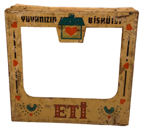 ETİ BÜSKÜİ TENEKE CAMLI KUTU KAPAGI