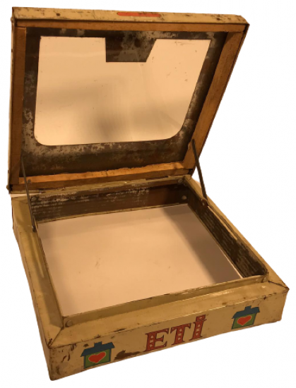 ETİ BÜSKÜİ TENEKE CAMLI KUTU KAPAGI