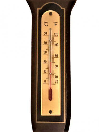 FRANSIZ AHŞAP ÜZERİNE 4 FONKSİYONLU TERMOMETRE BAROMETRE SAAT DERECE