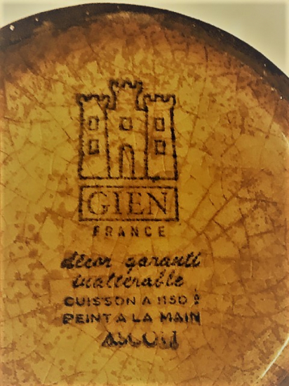 GIEN FRANCE EL YAPIM KULPLU SERAMİK YAGLIK