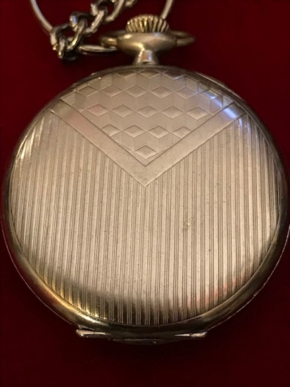 MEKANİK KURMALI AERA FRANSIZ EMAYE KADRAN CİFT KAPAKLI SORUNSUZ CEP SAATİ