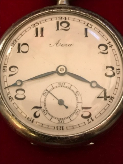 MEKANİK KURMALI AERA FRANSIZ EMAYE KADRAN CİFT KAPAKLI SORUNSUZ CEP SAATİ