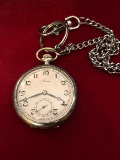 MEKANİK KURMALI AERA FRANSIZ EMAYE KADRAN CİFT KAPAKLI SORUNSUZ CEP SAATİ