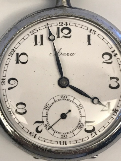 MEKANİK KURMALI AERA FRANSIZ EMAYE KADRAN CİFT KAPAKLI SORUNSUZ CEP SAATİ