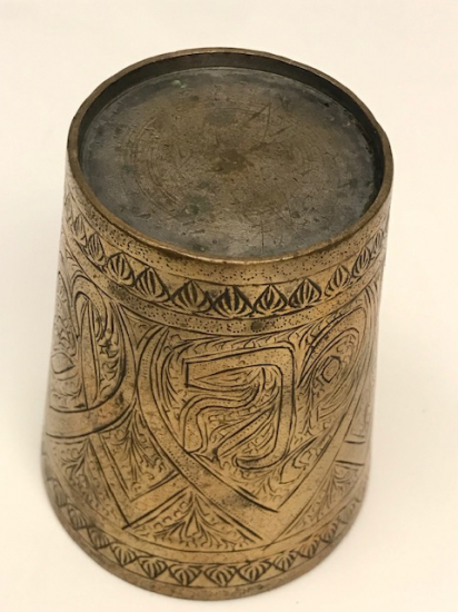 OSMANLI PİRİNC ÜZERİ KALEM İŞÇİLİKLİ SU BARDAGI