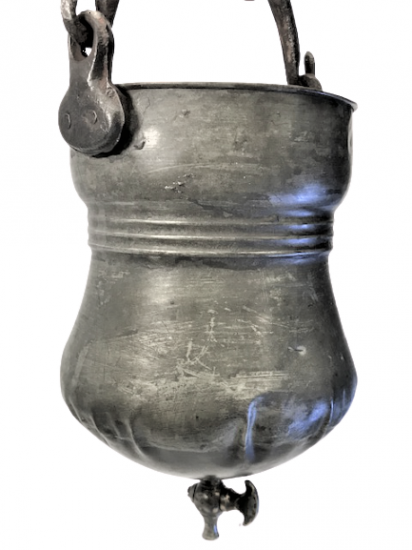 OSMANLI SEYYAR BERBER CEŞMESİ BAKIR EL DÖGME VE SICAK DEMİR KUPLU