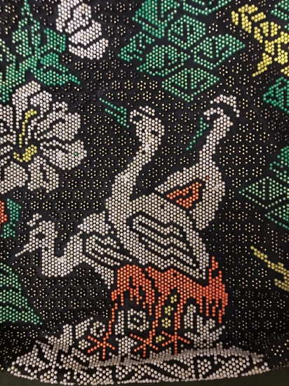 TAMAMI BONCUK İŞLEME KUGULAR DESENLİ BONCUK İŞİ CANTA