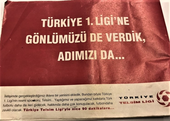 TELSİM İN KATKILARIYLA 1999-2000 SEZONU TARAFTAR FİKSTURU TÜRKİYE TELSİM LİGİ