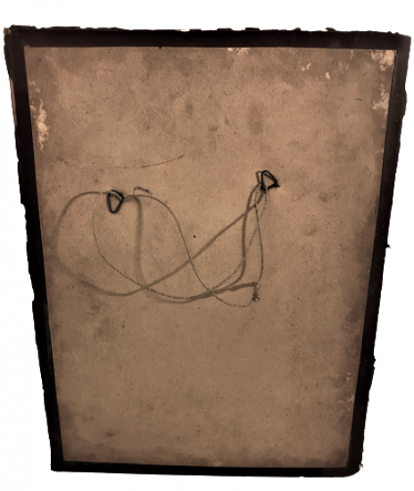 1938 HALİT İMZALI KARAKALEM RESİM KARTON CERCEVESİNDE