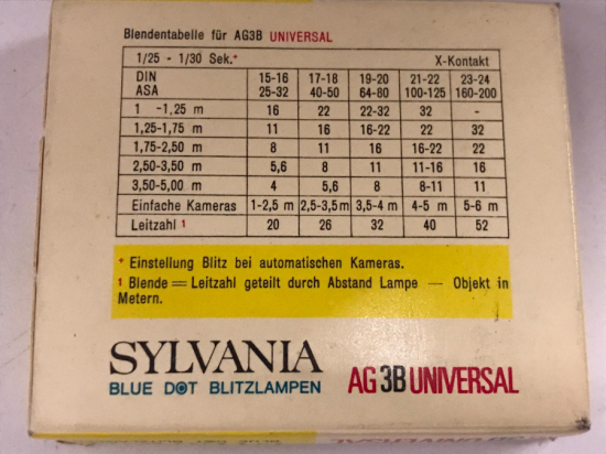 AG 3B UNUVERSAL SYLVANA BLUE DOT BLITZLAMPEN FOTOGRAF MAKİNE FLAŞ LAMBASI