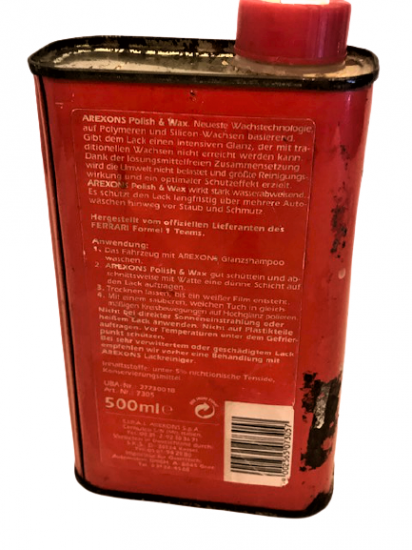 EREXONS POLİSH & WAX TENEKE KAPAKLI KUTUSUNDA OTO CILASI 500 GR ORJİNAL DOLU PASTA