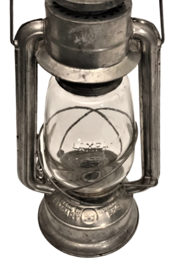 GAZ YAGI İLE METAL TAŞIMA KULPLU CAMLI CALIŞAN FİTİLLİ LAMBA FENER