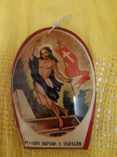 HAZRETİ İSA NIN CANLANIP GÖGE CIKIŞINI ANLATAN METAL DUVAR SÜSÜ