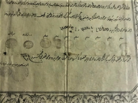 OSMANLI DİPLOMA VEKALETİ CİFT CAMLI CERCEVESİNDE