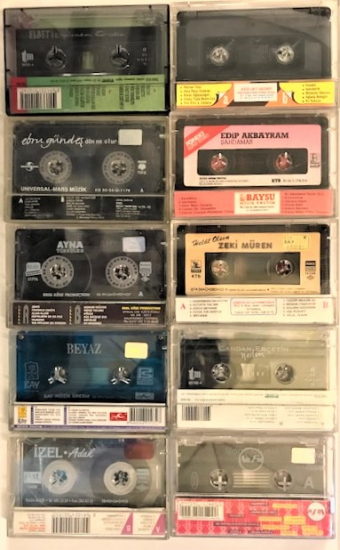 10 ADET SES BANTI KASETİ SUTUDYO KAYITLI ORJİNAL DOLUM