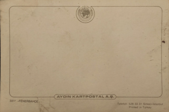 1980 FB FENERBAHCE SPOR KÜLÜBÜNÜN CUBUKLU FORMA TÜRK BANK SPONSORLU İLE MAC ÖNCESİ ORTA SAHADA VERDİGİ TAKIM FOTOGRAFI KARTPOSTAL