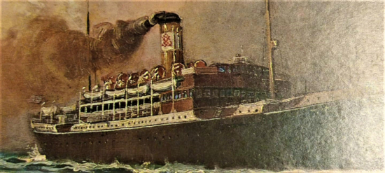 DİYARBAKIRLI TAHSİN İMZALI 1926 CUMHURİYET VAPURU TÜRKİYE DENİZCİLİK İŞLETMELERİ KARTPOSTAL