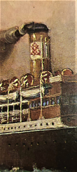 DİYARBAKIRLI TAHSİN İMZALI 1926 CUMHURİYET VAPURU TÜRKİYE DENİZCİLİK İŞLETMELERİ KARTPOSTAL