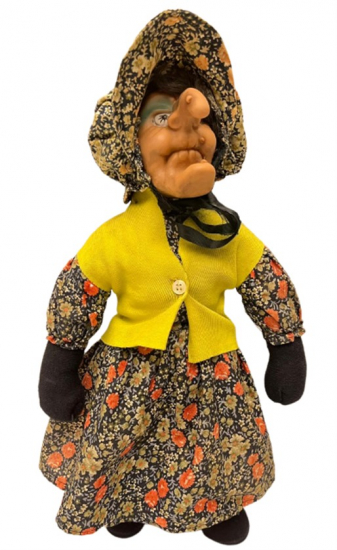 FATOŞ TÜRK MALI YERLİ OYUNCAK ELBİSELİ ŞAPKALI UCAN CADI BEZ BEBEK