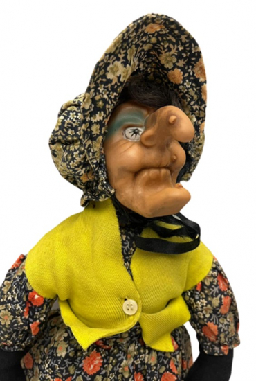 FATOŞ TÜRK MALI YERLİ OYUNCAK ELBİSELİ ŞAPKALI UCAN CADI BEZ BEBEK