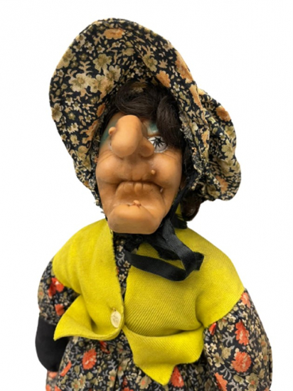 FATOŞ TÜRK MALI YERLİ OYUNCAK ELBİSELİ ŞAPKALI UCAN CADI BEZ BEBEK