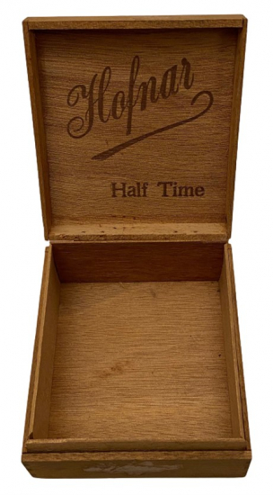 HOFNAR HALF TIME AHŞAP KAPAKLI İÇERSİ BOŞ PURO KUTUSU