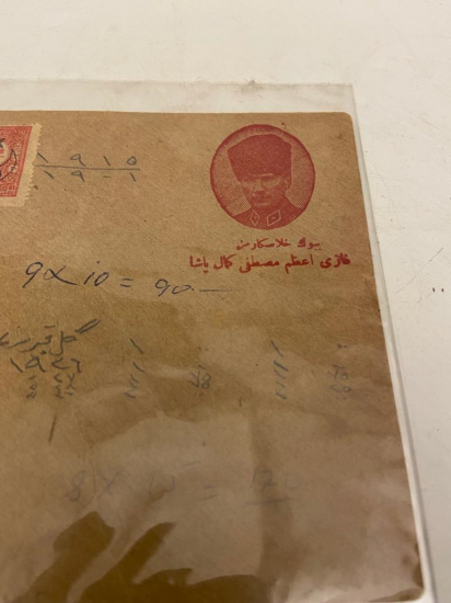 MUSTAFA KEMAL ATATÜRK OSMANLI BASKILI YAZIŞMALARDA KENDİSİNİN KULLANDIGI ÖZEL ZARF