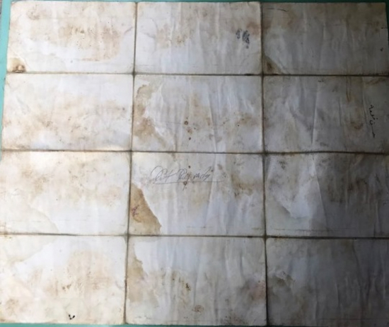 OSMANLI BEZ ÜZERİNE YAPIŞTIRILMIŞ KAGIT HARİTA