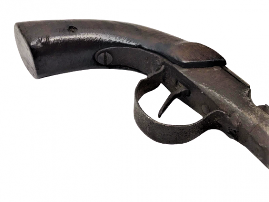 OSMANLI EL YAPIM AHŞAP KABZA SICAK DÖGME CELİK CAKMAKLI TABANCA HOROZU EKSİK KOLEKSİYONLUK