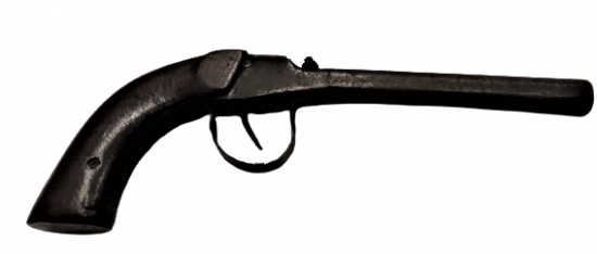 OSMANLI EL YAPIM AHŞAP KABZA SICAK DÖGME CELİK CAKMAKLI TABANCA HOROZU EKSİK KOLEKSİYONLUK