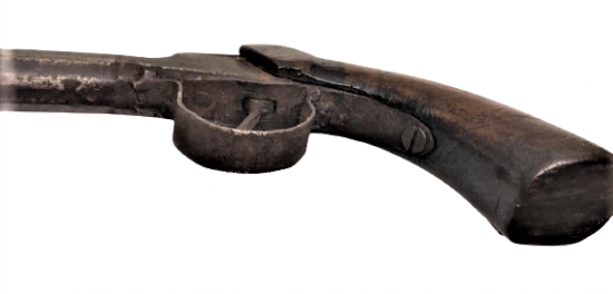 OSMANLI EL YAPIM AHŞAP KABZA SICAK DÖGME CELİK CAKMAKLI TABANCA HOROZU EKSİK KOLEKSİYONLUK