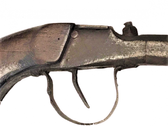 OSMANLI EL YAPIM AHŞAP KABZA SICAK DÖGME CELİK CAKMAKLI TABANCA HOROZU EKSİK KOLEKSİYONLUK