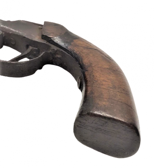 OSMANLI EL YAPIM AHŞAP KABZA SICAK DÖGME CELİK CAKMAKLI TABANCA HOROZU EKSİK KOLEKSİYONLUK