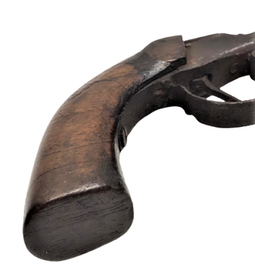 OSMANLI EL YAPIM AHŞAP KABZA SICAK DÖGME CELİK CAKMAKLI TABANCA HOROZU EKSİK KOLEKSİYONLUK