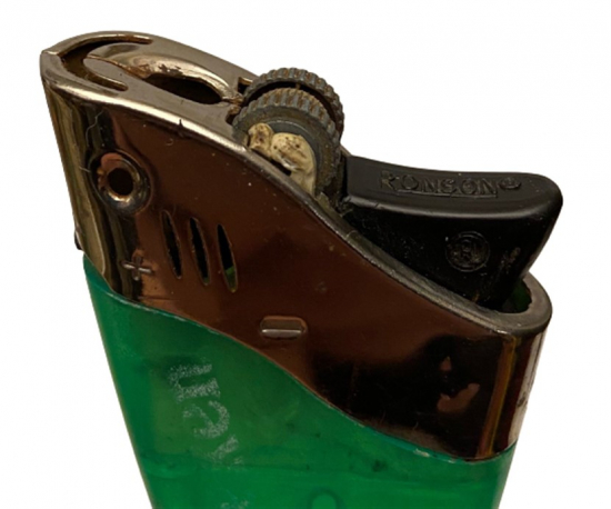 RONSON LİGHTER GAZLI CARKLI MEKANİK CAKMAK TAŞLI YEŞİL RENKDE ANAHTARLIK ÇAKMAK