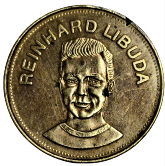 SHELL TRAUM ELF 1969 REINHARD LİBUDA CELİK KK8.1 PİRİNC KAPLAMA YUVARLAK FORMDA JETON