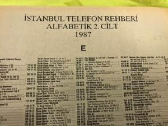 T.C. ZİRAAT BANKASI. 1987 İSTANBUL ALFABETİK TELEFON REHBERİ 2 CİLT ( E-N )
