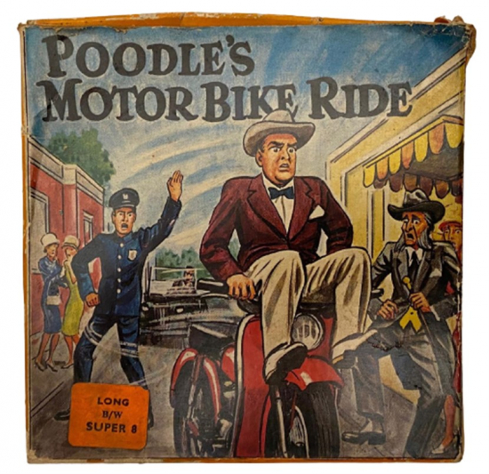 VINTAGE POODLE'S MOTOR BIKE RIDE SUPER 8 MM ŞERİT FİLMS