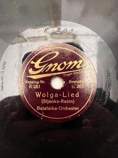 WOLGA - LİED BALALAİKA ORCHESTER - HABE MİTLEİD MİT MİR 78 DEVİR TAŞ PLAK