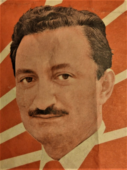 CHP CUMHURİYET HALK PARTİSİ AMBLEMİ VE BÜLENT ECEVİT RESİMLİ PARTİ TANITIMLI KAGIT BAYRAK