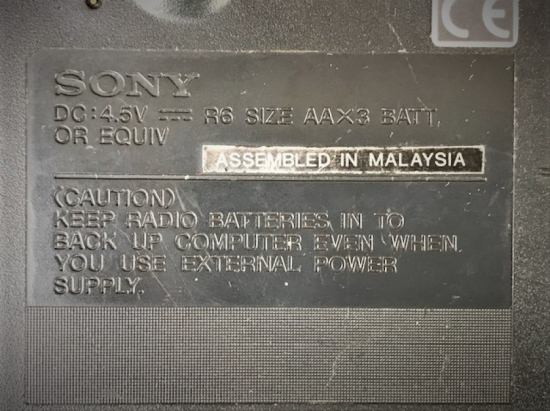 SONY 3 BAND OR EQUIV RADİO 1998 JAPAN