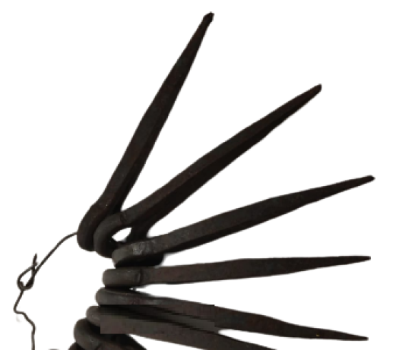 1900 OSMANLI CİVİ SICAK EL DÖGME DEMİRDEN YAPILMIŞ ESKİ AHŞAP KONAK KAPI PENCERE MENTEŞE CİVİSİ