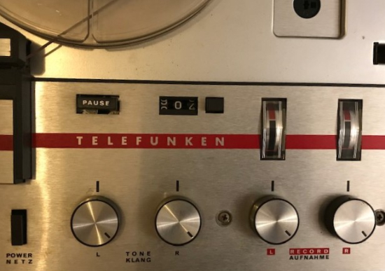 1960 ALMAN TELEFUNKEN MAGNETOPHON 204 STEREO CİF HOPORLÖR MAKARA BANT CALAR