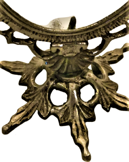 1970 PİRİNC OVAL FORMDA YILDIZ AYAKLI ÜZERİ İŞLEME DESENLİ TEK RESİM CERCEVESİ AYNA OLARAKDA KULLANILABİLİNİR